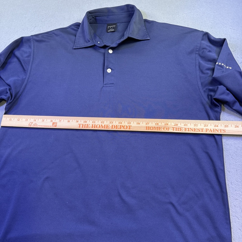Dunning Golf SHIRT Men's XL Long Sleeve Light Weight Polo Navy Blue - Picture 6 of 8